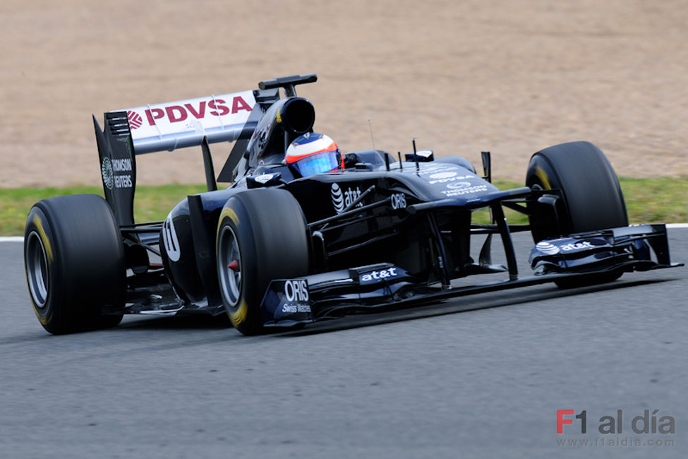 Rubens Barrichello a los mandos del FW33 en Jerez