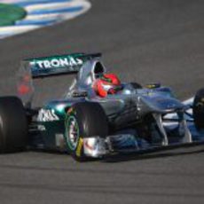 Michael Schumacher con el Mercedes GP en Jerez