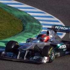 Schumacher cada vez más a gusto con el W02