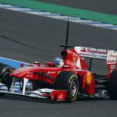 El Ferrari 150º Italia en la pista de Jerez