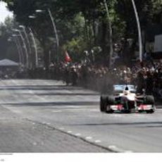 La avenida estuvo abarrotada de público