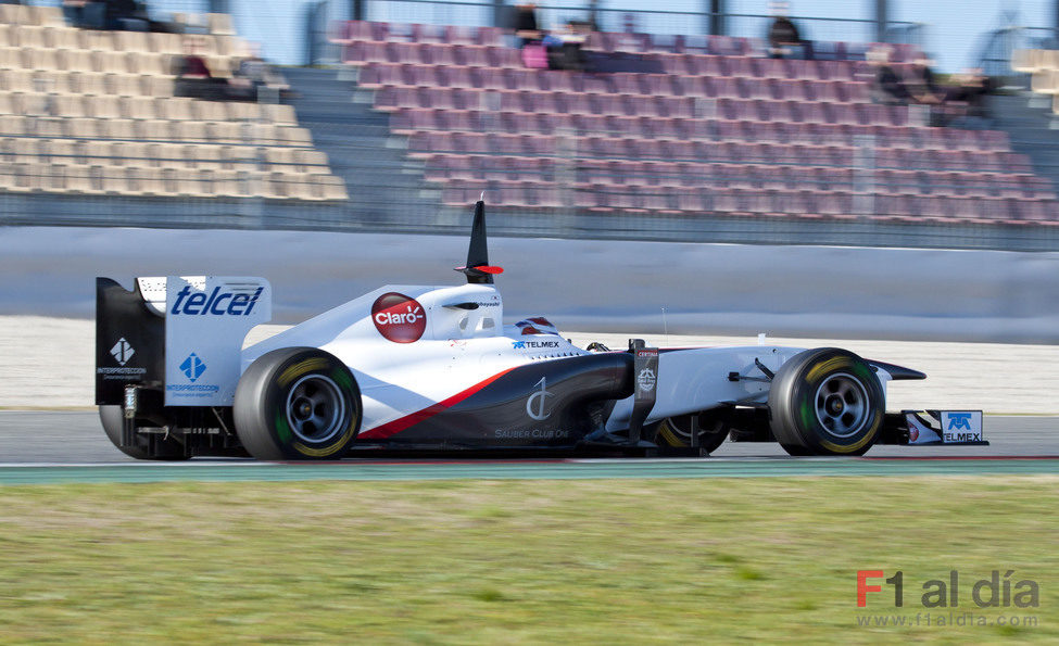 El Sauber de Kobayashi en Barcelona