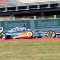 El MP4-26 en Barcelona