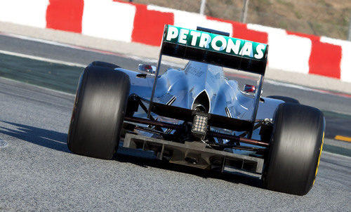 Difusor trasero del Mercedes GP W02