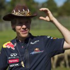 Vettel a lo 'Cocodrilo Dundee'