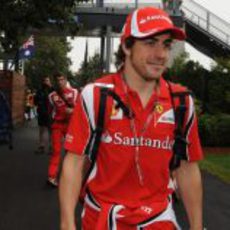 Fernando Alonso llega a Albert Park