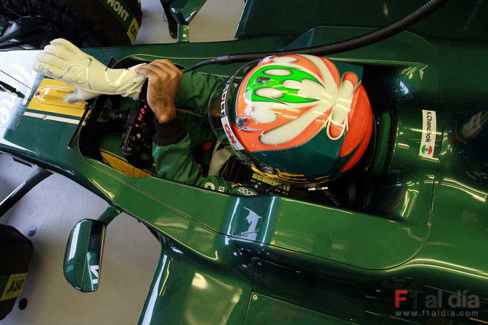 Chandhok se prepara para salir a pista