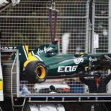 El T128 accidentado de Chandhok