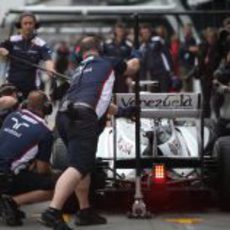 Trabajo en el box de Williams