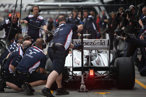 Trabajo en el box de Williams