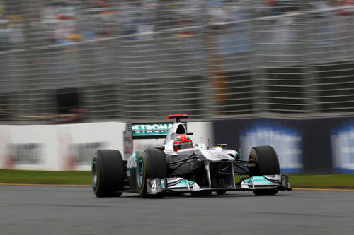 Michael Schumacher en la pista de Albert Park