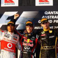 Los tres primeros del GP de Australia 2011