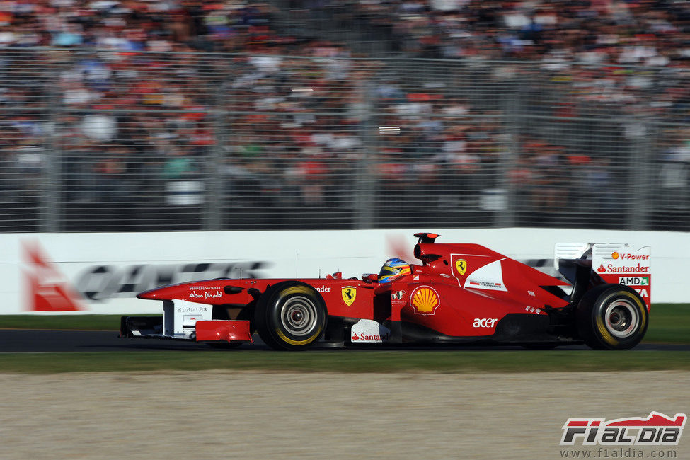 Fernando Alonso en la carrera de Albert Park