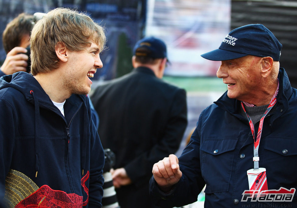 Vettel con Lauda