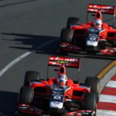 Los dos Virgin en el circuito de Albert Park