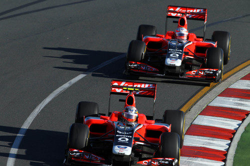 Los dos Virgin en el circuito de Albert Park