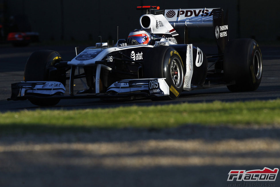 Rubens Barrichello rodando en Albert Park