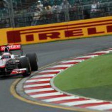 Button en la pista de Albert Park