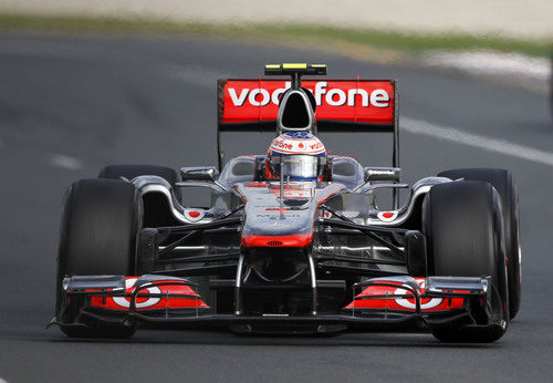 Jenson Button en pista