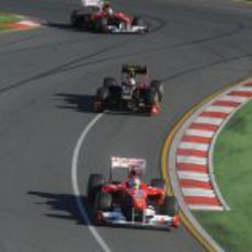 Alonso, Petrov y Massa en pista