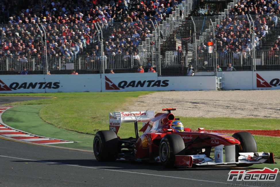 Fernando Alonso en la carrera australiana