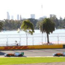 Di Resta, Sutil y el lago de Albert Park