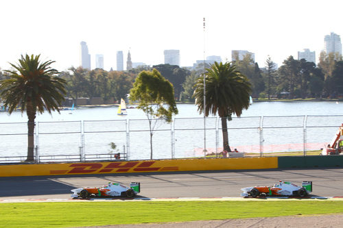 Di Resta, Sutil y el lago de Albert Park