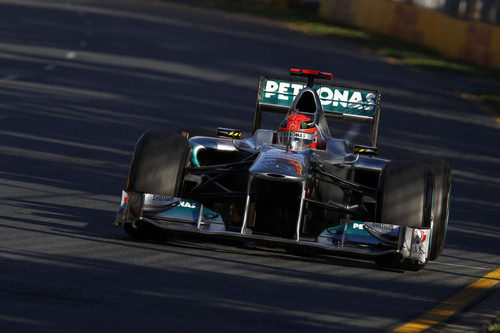 Michael Schumacher durante la carrera