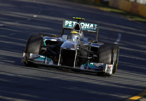 Nico Rosberg en acción durante la carrera