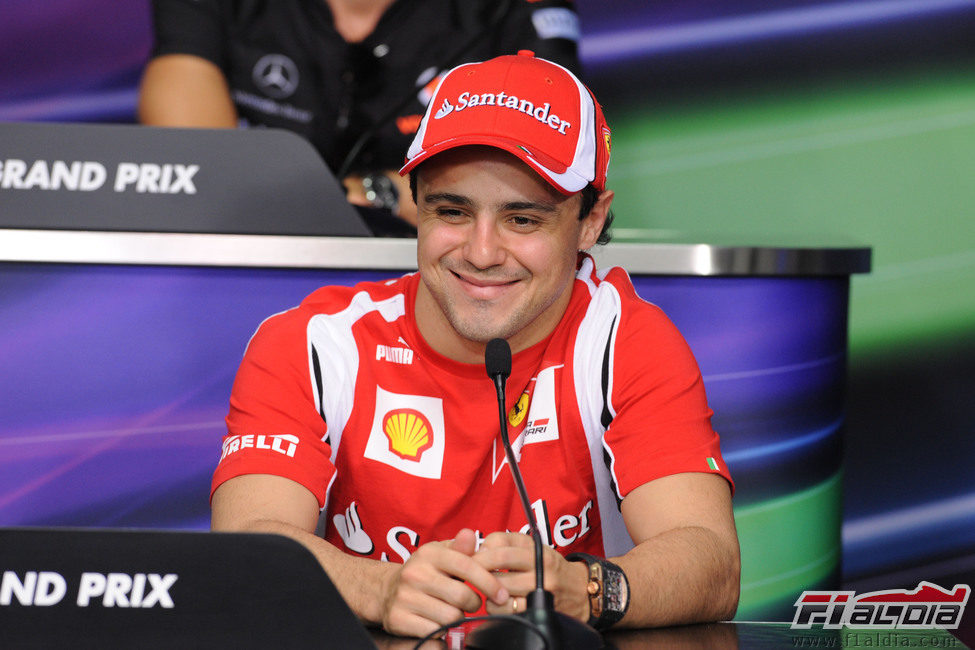 Felipe Massa en la rueda de prensa oficial de la FIA