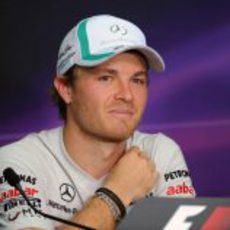 Nico Rosberg durante la rueda de prensa del jueves