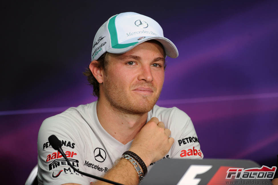 Nico Rosberg durante la rueda de prensa del jueves