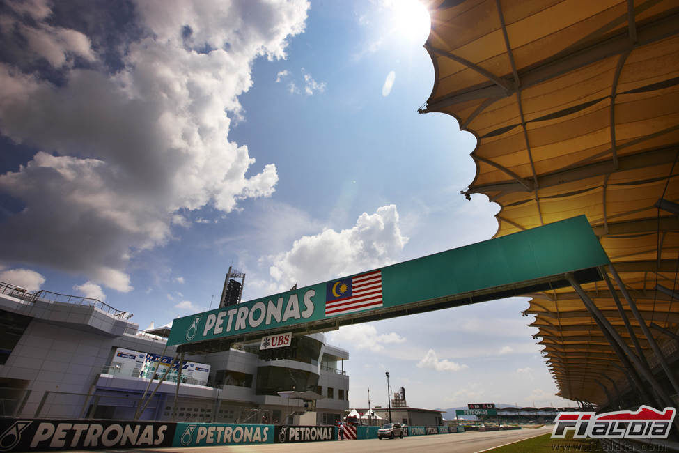 La recta de meta del circuito de Sepang