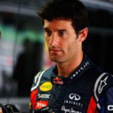 Webber familiarizándose con su volante