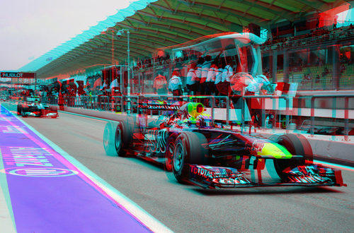 Webber sale a pista en 3D