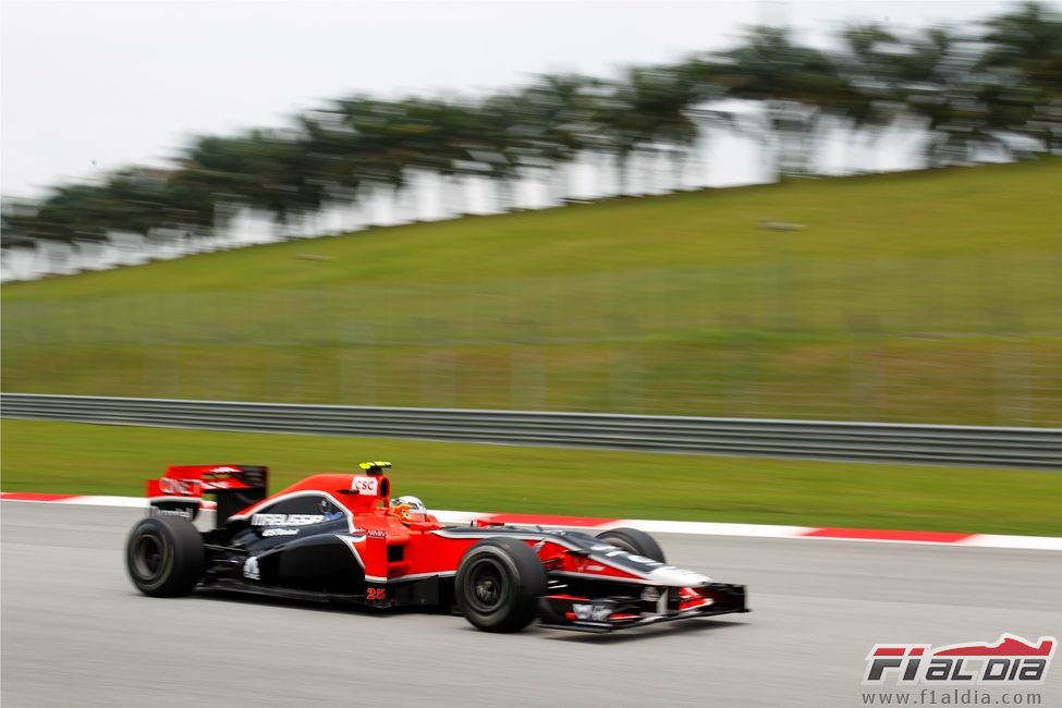 D'Ambrosio durante la clasificación en Sepang