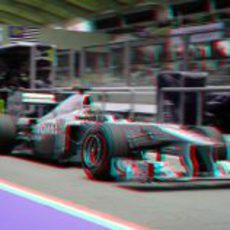 El Mercedes de Michael Schumacher en 3D