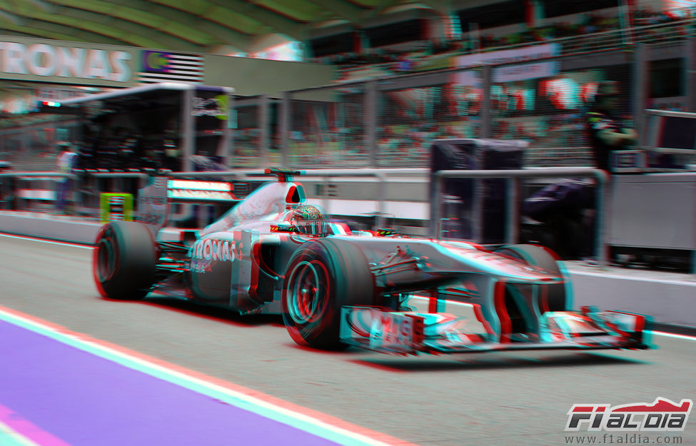 El Mercedes de Michael Schumacher en 3D