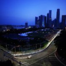 Vista aérea del circuito de Singapur