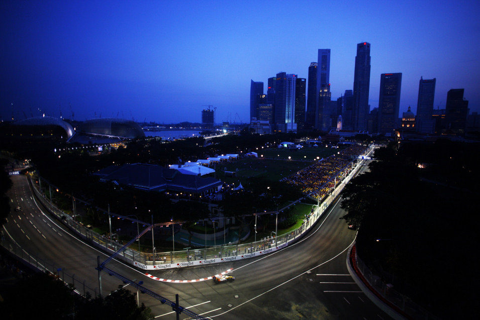 Vista aérea del circuito de Singapur