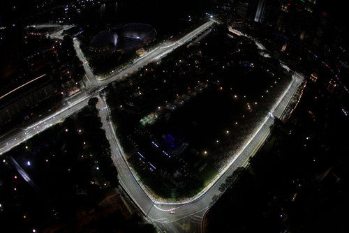 Vista aérea del circuito de Singapur