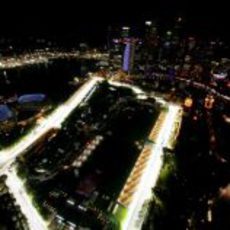 La iluminación del circuito de Singapur