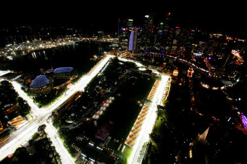 La iluminación del circuito de Singapur