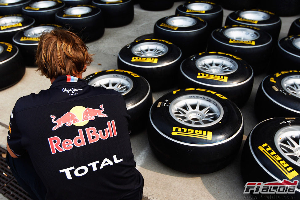 Comprobando los neumáticos Pirelli para el GP de China 2011