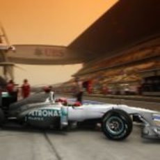 Schumacher sale a pista en el GP de China 2011