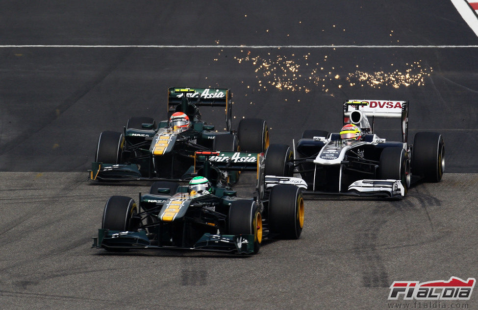 Saltan chispas entre Williams y Team Lotus