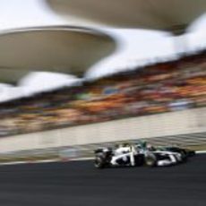 Maldonado luchando con un Lotus