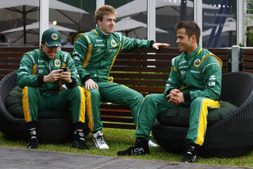 Razia, Valsecchi y Teixeira, pilotos probadores del Team Lotus