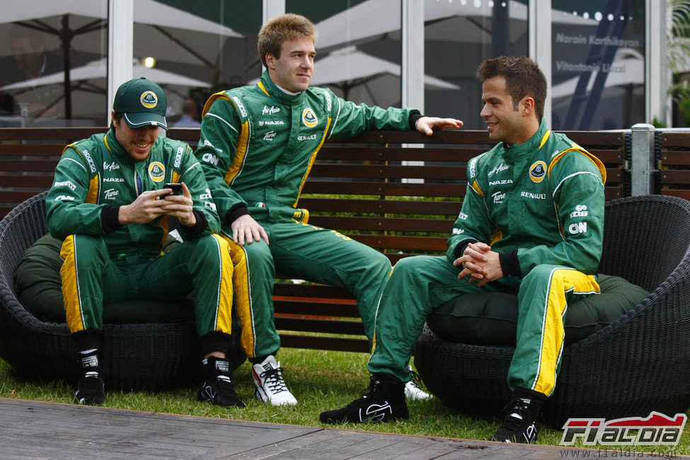 Razia, Valsecchi y Teixeira, pilotos probadores del Team Lotus