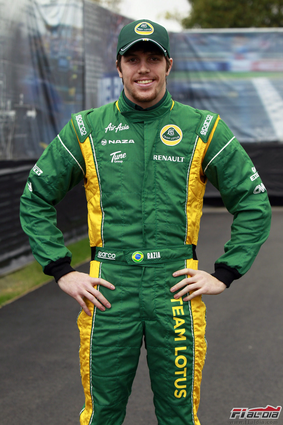 Luiz Razia, piloto probador del Team Lotus en 2011